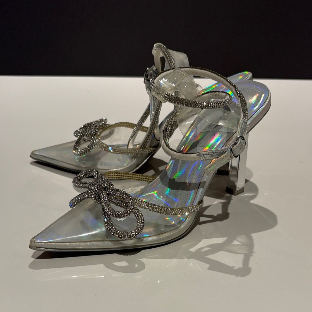 Elegant Silver Women's Heels